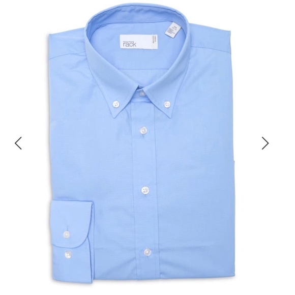 Nordstrom Rack Mens Trim Fit Dress Shirt Light Blue 15.5 x 34-35 - Picture 1 of 7